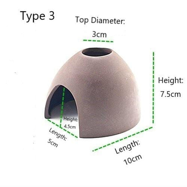 Fish Tank Cave Aquarium Shelter Ceramic Shrimp Decoration