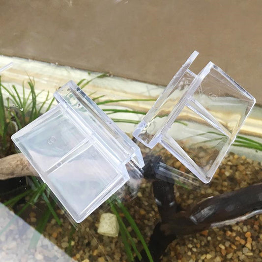 4 Pcs Plastic Aquarium Fish Tank Glass Cover Clips Support Holders