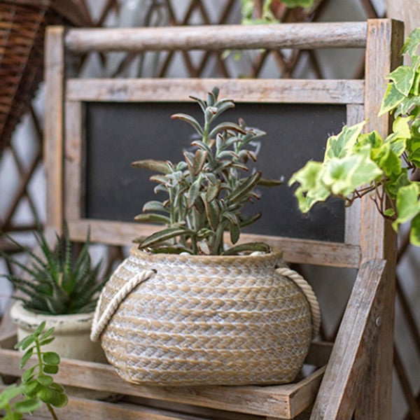 hanging plant baskets for sale Weaving Flowerpot Natural Flower Baskets Hanging Flowerpot for Sale