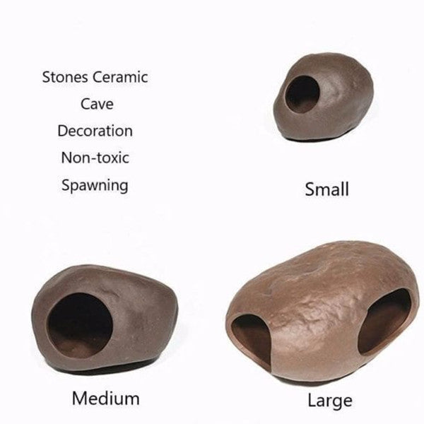 Stones Ceramic Aquarium Rock Cave Decoration Spawning Sites For Fish Shrimp Tank