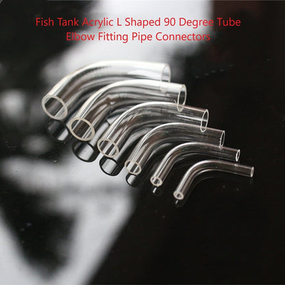 Fish Tank Acrylic L Shaped 90 Degree Tube Elbow Fitting Pipe Connectors