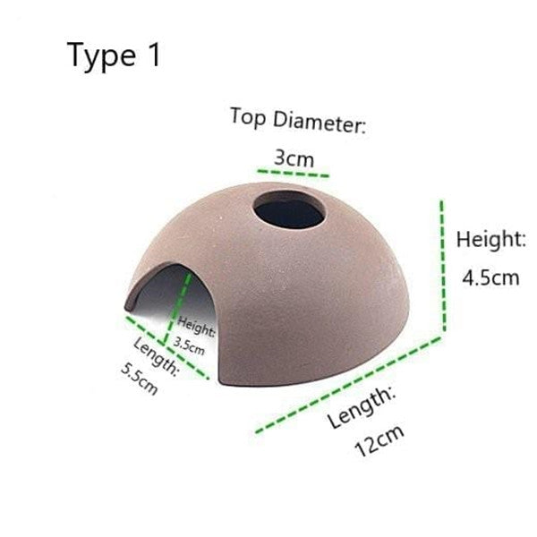 Fish Tank Cave Aquarium Shelter Ceramic Shrimp Decoration