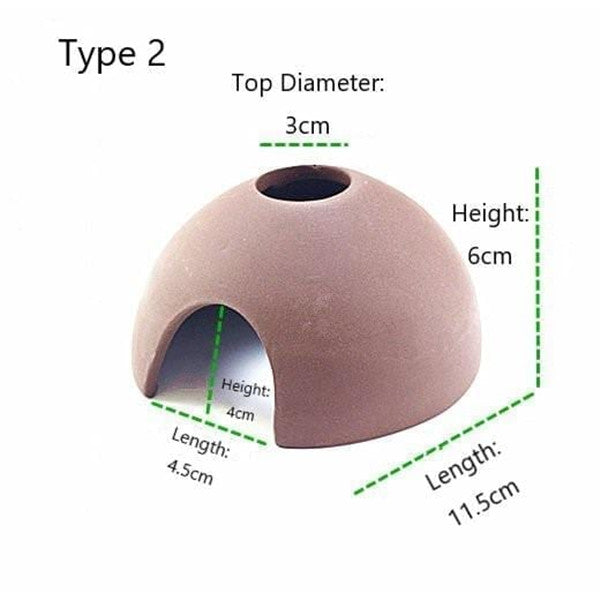 Fish Tank Cave Aquarium Shelter Ceramic Shrimp Decoration
