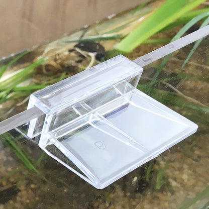 4 Pcs Plastic Aquarium Fish Tank Glass Cover Clips Support Holders