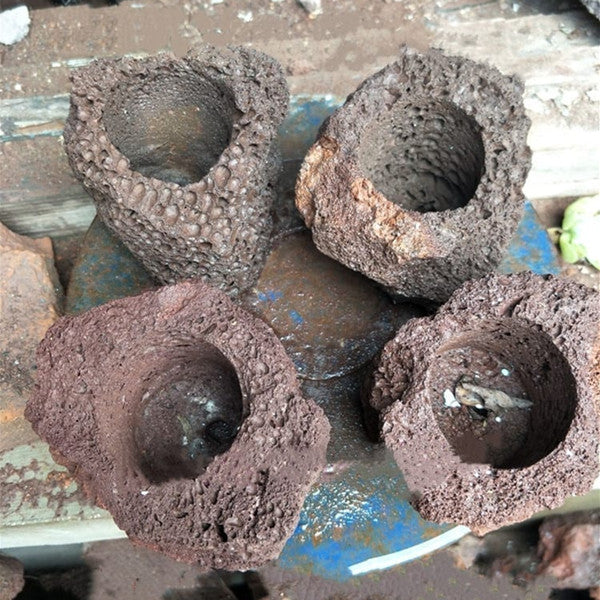 Lava stone flower pot