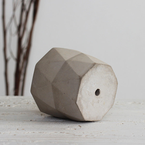 grey geometric plant pot Concrete Geometric Plant Pot Grey