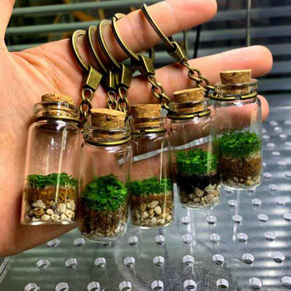 Moss Bottle Keychain