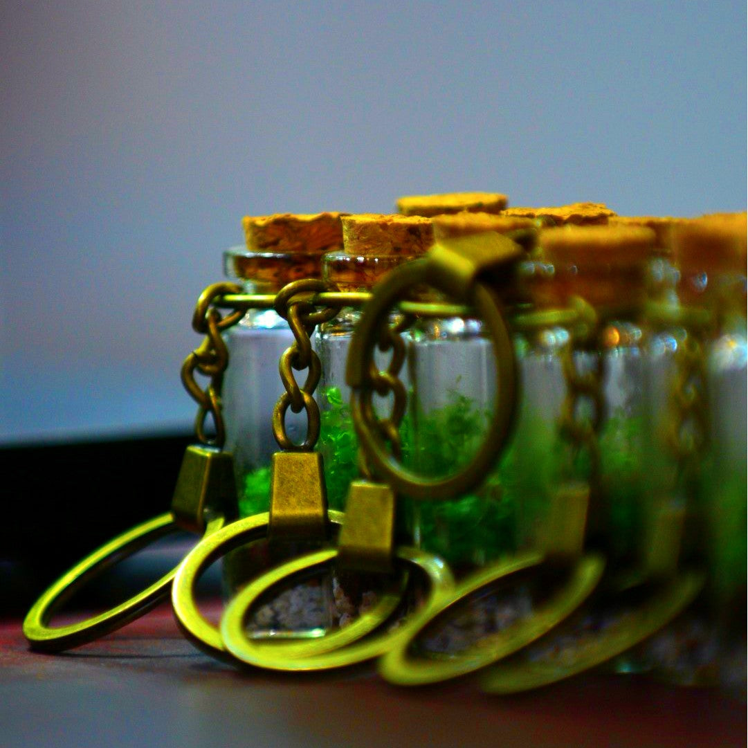 Moss Bottle Keychain