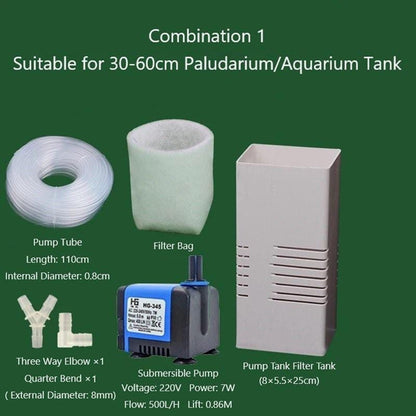 Pump Tank Filter Tank For Paludarium, Vivarium And Terrarium